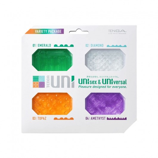 Набор из 4 мастурбаторов-стимуляторов Tenga Uni Variety Pack - Tenga - в Красногорске купить с доставкой
