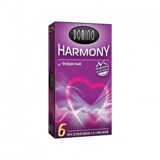 Презервативы с рёбрышками Domino Harmony - 6 шт. - Domino - купить с доставкой в Красногорске