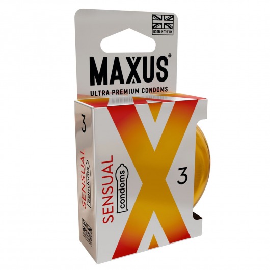 Презервативы анатомической формы Maxus Sensual - 3 шт. - Maxus - купить с доставкой в Красногорске