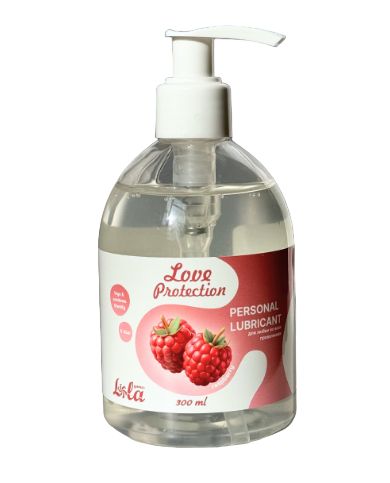 Лубрикант на водной основе Love Protection Raspberry с ароматом малины - 300 мл. - Lola Games - купить с доставкой в Красногорске