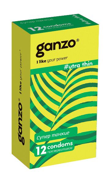 Ультратонкие презервативы Ganzo Ultra thin - 12 шт. - Ganzo - купить с доставкой в Красногорске