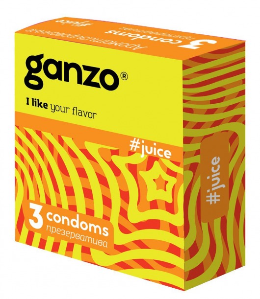 Ароматизированные презервативы Ganzo Juice - 3 шт. - Ganzo - купить с доставкой в Красногорске