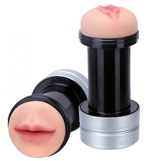 Двусторонний мастурбатор REALSTUFF 2 IN 1 HUMMER MOUTH   VAGINA - ротик и вагина - Dream Toys - в Красногорске купить с доставкой