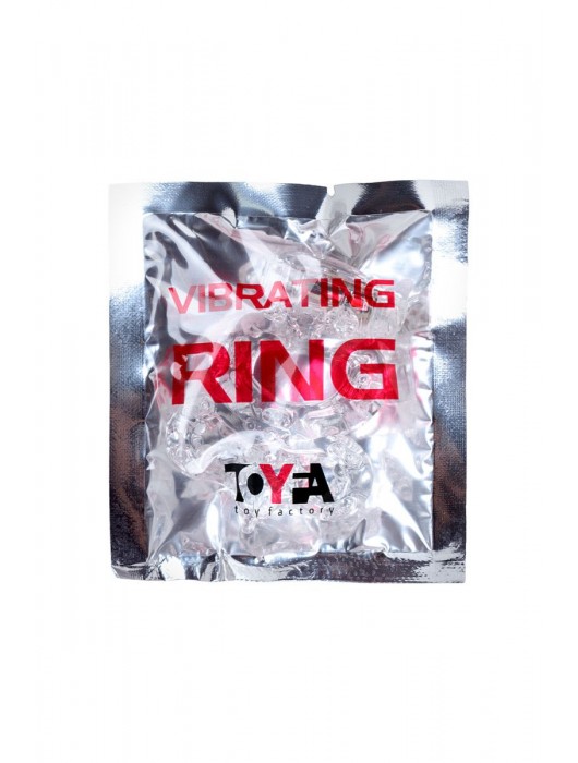 Прозрачное эрекционное кольцо с вибратором  и подхватом - Toyfa Basic - в Красногорске купить с доставкой