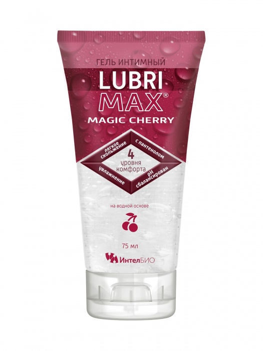 Интимный гель-смазка на водной основе Lubrimax Magic Cherry - 75 мл. - ИнтелБИО - купить с доставкой в Красногорске
