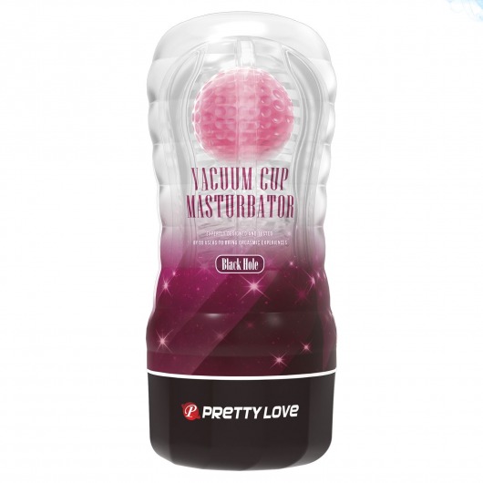 Прозрачный текстурированный мастурбатор Vacuum Cup Masturbator Black Hole - Baile - в Красногорске купить с доставкой