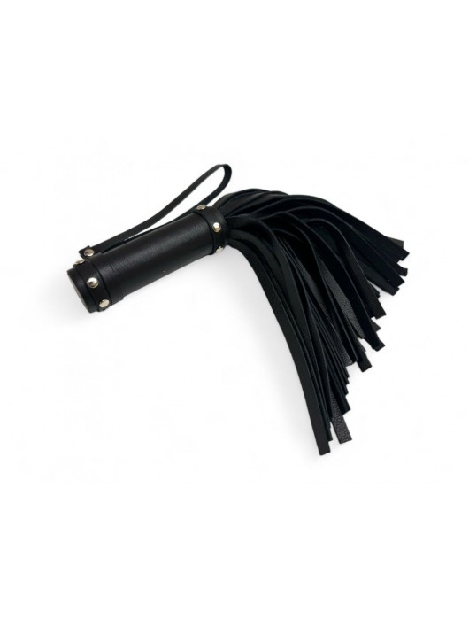 Черная генитальная мини-плеть Queen Arsenal - 26 см. - БДСМ Арсенал - купить с доставкой в Красногорске