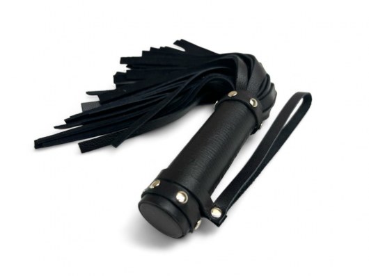 Черная генитальная мини-плеть Queen Arsenal - 26 см. - БДСМ Арсенал - купить с доставкой в Красногорске