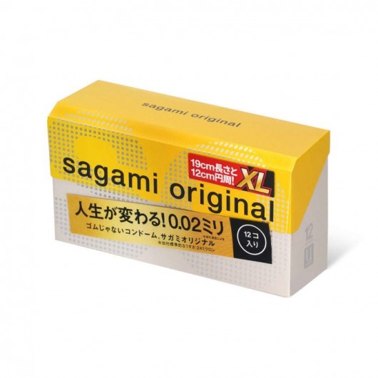 Презервативы увеличенного размера Sagami Original 0.02 XL-size - 12 шт. - Sagami - купить с доставкой в Красногорске