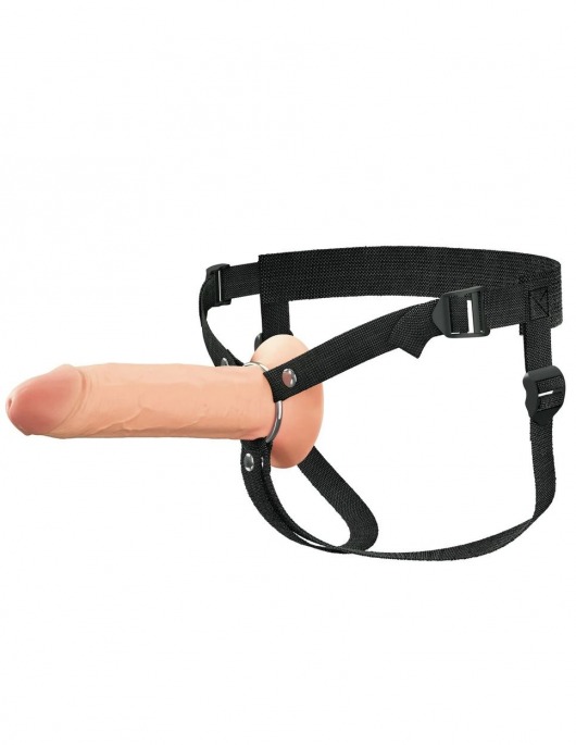 Полый страпон на ремнях 8’’ Hollow Silicone Strap-on - Pipedream - купить с доставкой в Красногорске