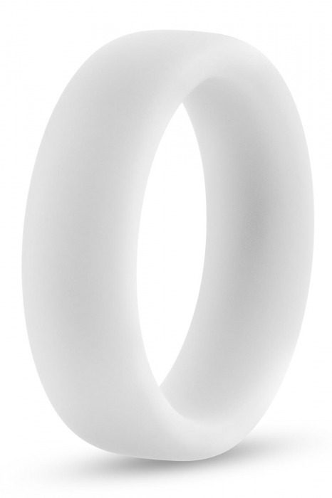 Белое люминесцентное эрекционное кольцо Silicone Glo Cock Ring - Blush Novelties - в Красногорске купить с доставкой