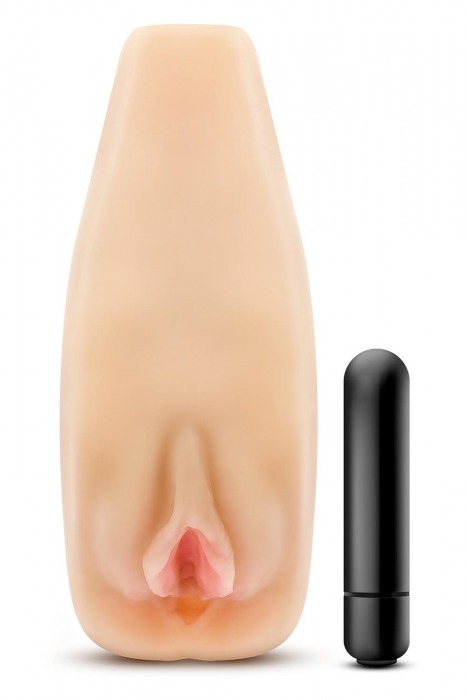 Мастурбатор-вагина с вибрацией Soft   Wet Natasha Realistic Beige Masturbator - Blush Novelties - в Красногорске купить с доставкой
