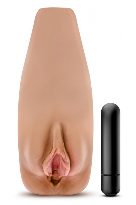 Маструбатор-вагина с вибрацией Soft   Wet Renata Realistic Tan Masturbator - Blush Novelties - в Красногорске купить с доставкой