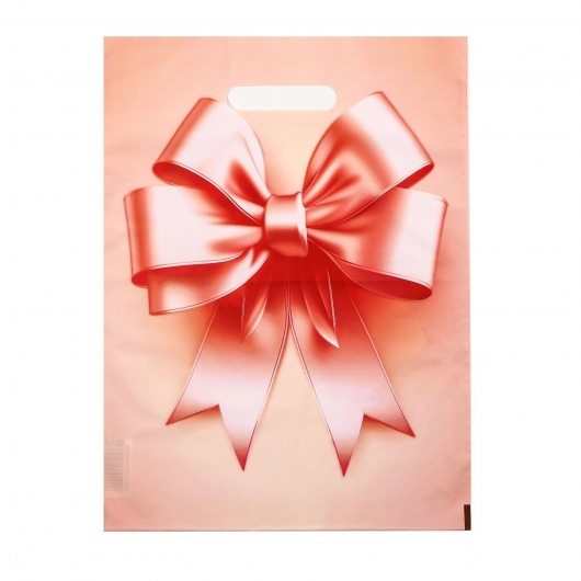 Пакет с принтом в виде банта с вырубной ручкой (30х40 см) - Сима-Ленд - купить с доставкой в Красногорске