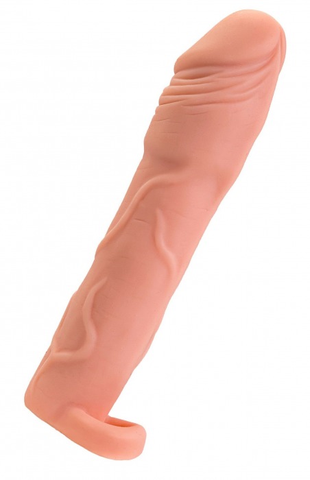 Телесная удлиняющая насадка с подхватом - 19 см. - ToyFa - в Красногорске купить с доставкой