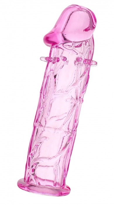 Розовая насадка фаллической формы - 12,5 см. - A-toys - в Красногорске купить с доставкой