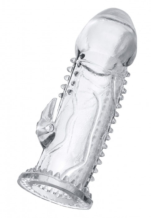 Прозрачная насадка на пенис с шипиками и коготком - 13,5 см. - A-toys - в Красногорске купить с доставкой