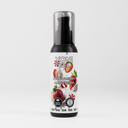 Лубрикант для орального секса SGAN со вкусом клубники со сливками - 100 мл. - SGAN - купить с доставкой в Красногорске