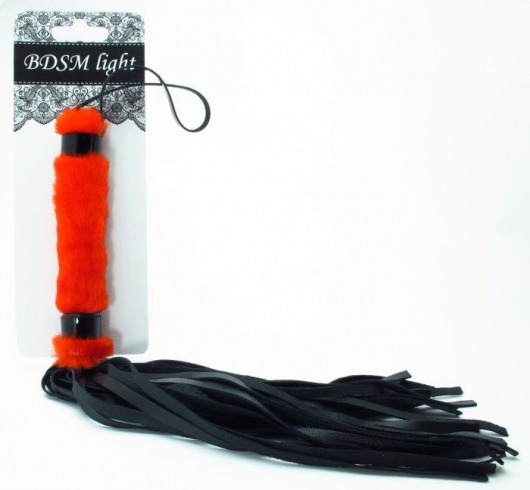 Нежная плеть с красным мехом BDSM Light - 43 см. - БДСМ Арсенал - купить с доставкой в Красногорске