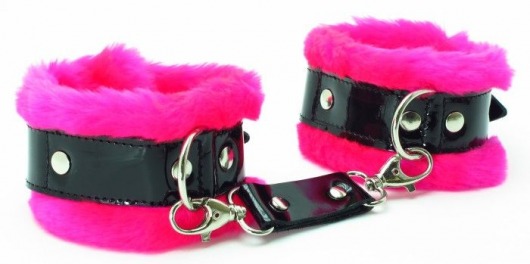 Розовые наручники с мехом BDSM Light - БДСМ Арсенал - купить с доставкой в Красногорске