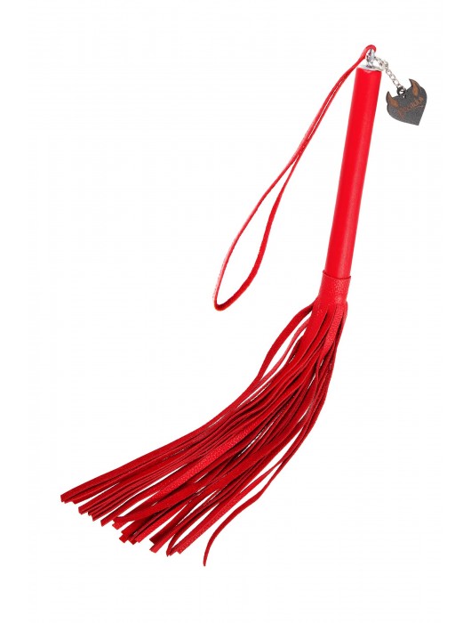 Красная кожаная плеть с петлёй - 50 см. - Pecado - купить с доставкой в Красногорске