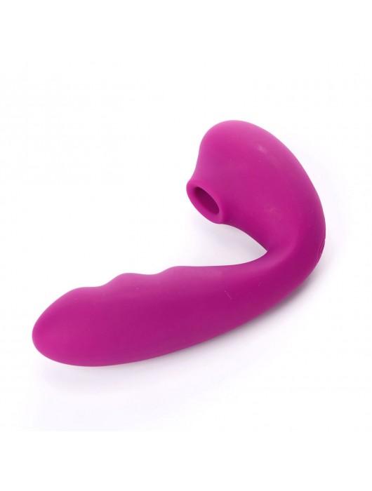 Фиолетовый вибратор с вакуумной стимуляцией и нагревом Tara - BeYourLover