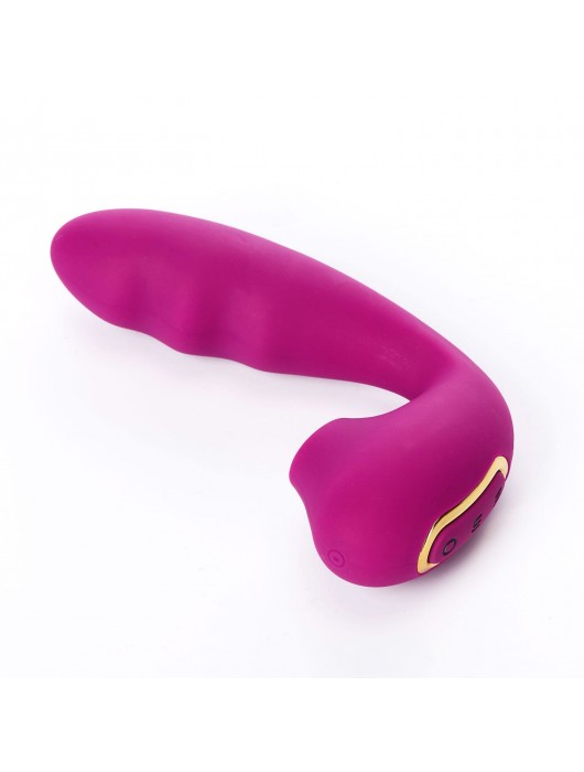 Фиолетовый вибратор с вакуумной стимуляцией и нагревом Tara - BeYourLover