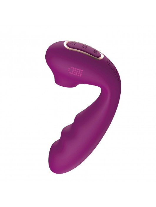 Фиолетовый вибратор с вакуумной стимуляцией и нагревом Tara - BeYourLover