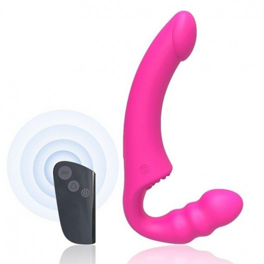 Розовый безремневой страпон Straples Strap-On Dildo - Erokay - купить с доставкой в Красногорске