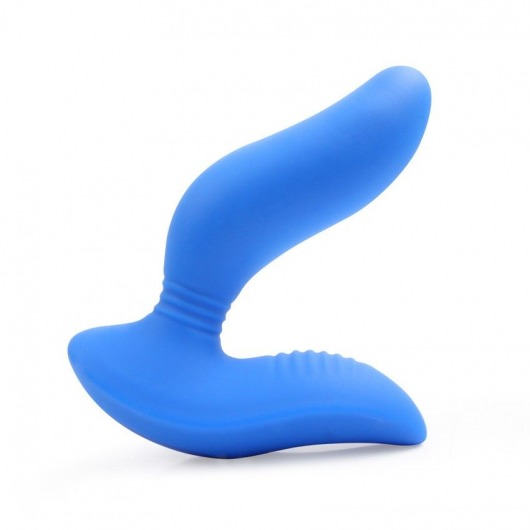 Синий вибромассажер простаты 3,5’’ Curve P-spot Massager - 12 см. - Erokay - в Красногорске купить с доставкой
