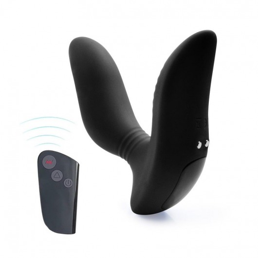 Черный вибромассажер простаты 3,5’’ Remote Control Curve P-spot Massager - 12 см. - Erokay - в Красногорске купить с доставкой