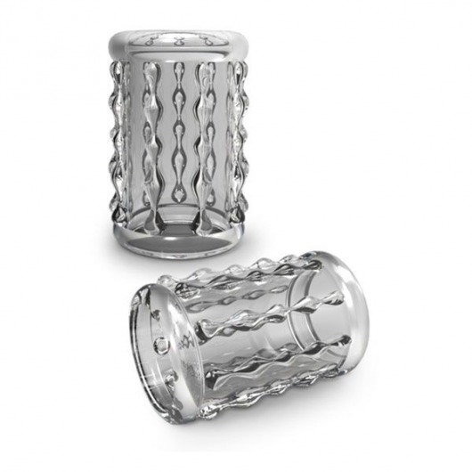 Прозрачная насадка с бороздками STAY HARD COCK SLEEVE 04 CLEAR - Blush Novelties - в Красногорске купить с доставкой