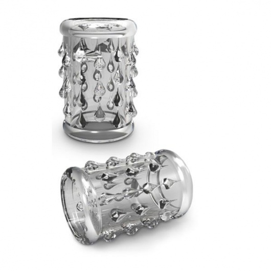 Прозрачная насадка с капельками STAY HARD COCK SLEEVE 05 CLEAR - Blush Novelties - в Красногорске купить с доставкой