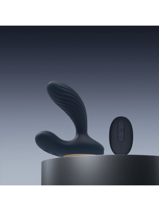 Темно-синий вибромассажер простаты Vick Neo 2 c функцией нагрева и пультом ДУ - Svakom - в Красногорске купить с доставкой