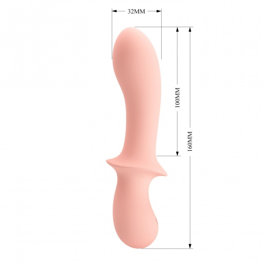 Персиковый вибростимулятор Abigal - 16 см. - Baile