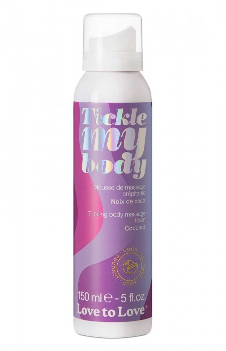 Массажная хрустящая пенка Tickle My Body Coconut с ароматом кокоса - 150 мл. - Love to Love - купить с доставкой в Красногорске