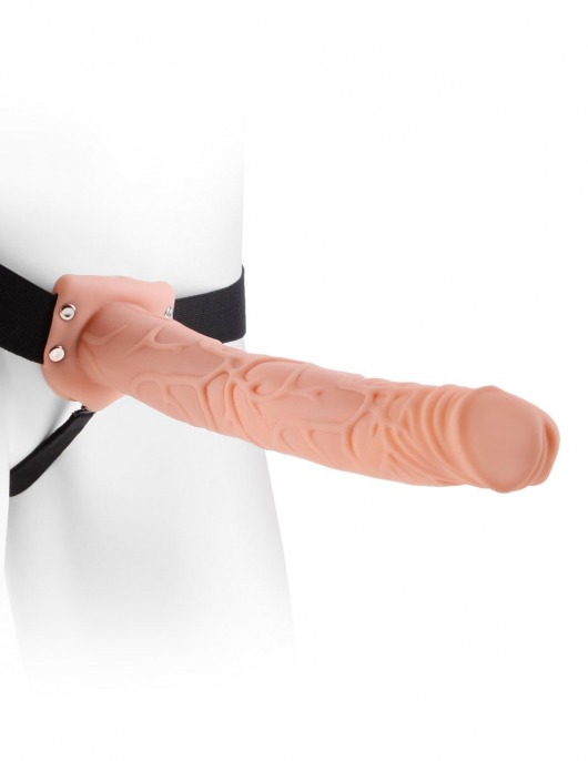 Фаллопротез телесного цвета Hollow Strap-On - 29 см. - Pipedream - купить с доставкой в Красногорске