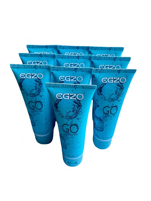 Набор из 10 пролонгирующих лубрикантов на водной основе Egzo Go (по 50 мл.) - EGZO - купить с доставкой в Красногорске