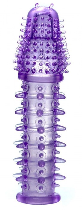 Фиолетовая закрытая насадка на пенис - 13,5 см. - Boys of Toys - в Красногорске купить с доставкой