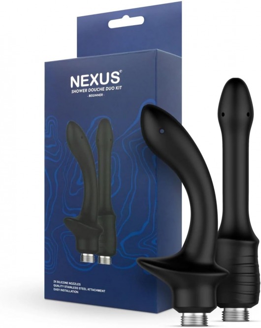 Набор из 2 насадок для анального душа Shower Douche Duo Kit Beginner - Nexus Range - купить с доставкой в Красногорске