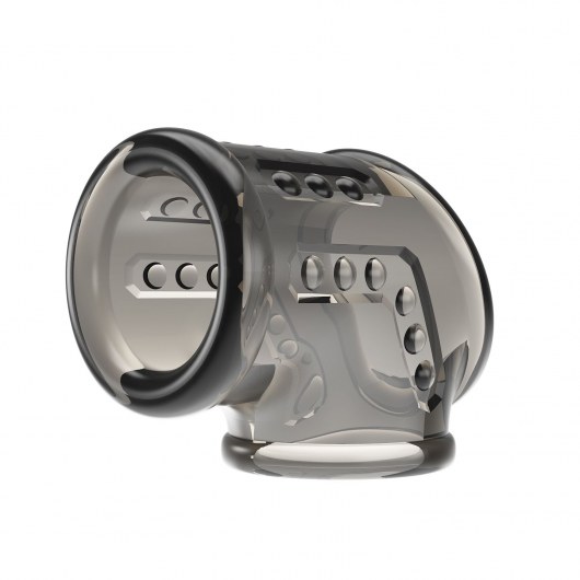 Дымчатая насадка на пенис и мошонку - Baile - в Красногорске купить с доставкой