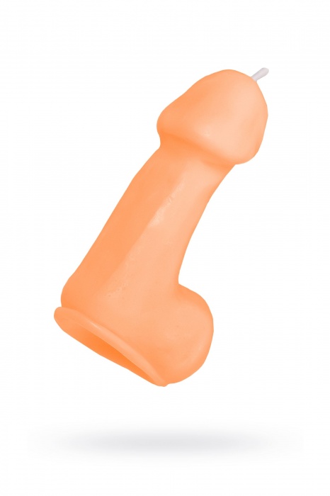 Оранжевая свеча в форме пениса - 47 гр. - Pecado - купить с доставкой в Красногорске