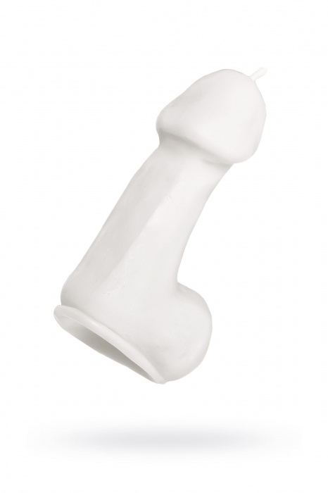 Белая свеча в форме пениса - 47 гр. - Pecado - купить с доставкой в Красногорске