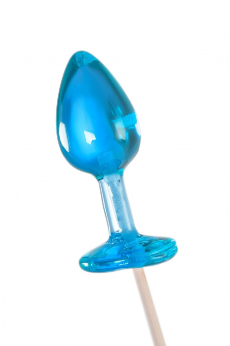 Голубой леденец в форме анальной пробки со вкусом блю кюрасао - 29 гр. - Sosuчki - купить с доставкой в Красногорске