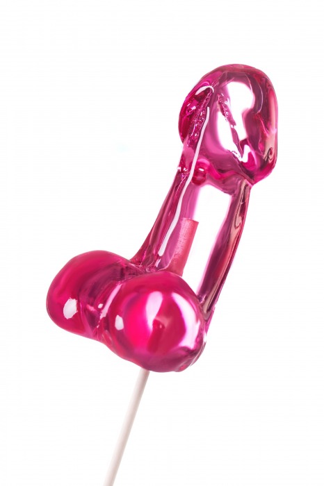 Розовый леденец в форме члена со вкусом айриш крим - 80 гр. - Sosuчki - купить с доставкой в Красногорске