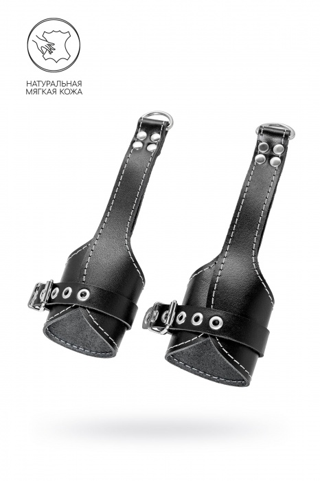 Черные подвесы с белой строчкой - Pecado - купить с доставкой в Красногорске