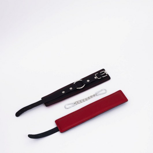 Черно-красные кожаные оковы - Crazy Handmade - купить с доставкой в Красногорске