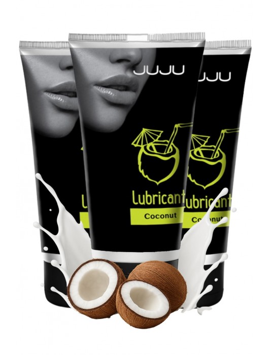 Набор из 3 съедобных лубрикантов JUJU со вкусом кокоса - JuJu - купить с доставкой в Красногорске