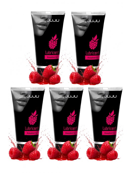 Набор из 5 съедобных лубрикантов JUJU со вкусом малины - JuJu - купить с доставкой в Красногорске