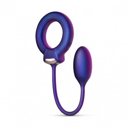 Фиолетовое эрекционное виброкольцо с анальным шариком Eclipse - ONE DC B.V. - в Красногорске купить с доставкой